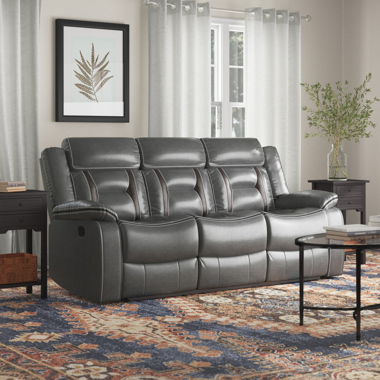 Lark Manor Aaru 80'' Pillow Top Arm Reclining Sofa Wayfair.ca